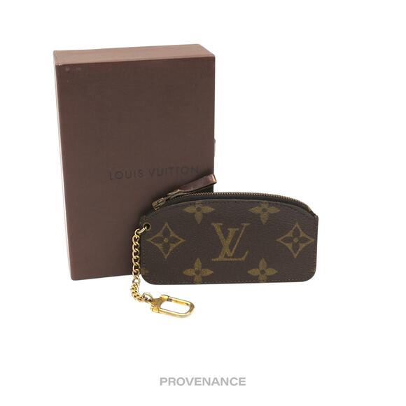 🔴 Louis Vuitton Ellipse Key Pouch Cles - Monogram Dark - Picture 1 of 8